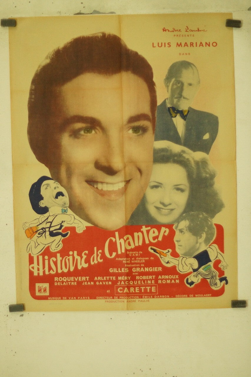 HISTOIRE DE CHANTER MOVIE POSTER ORIGINAL (60X80) ROQUEVERT – ARLETTE MÉRY