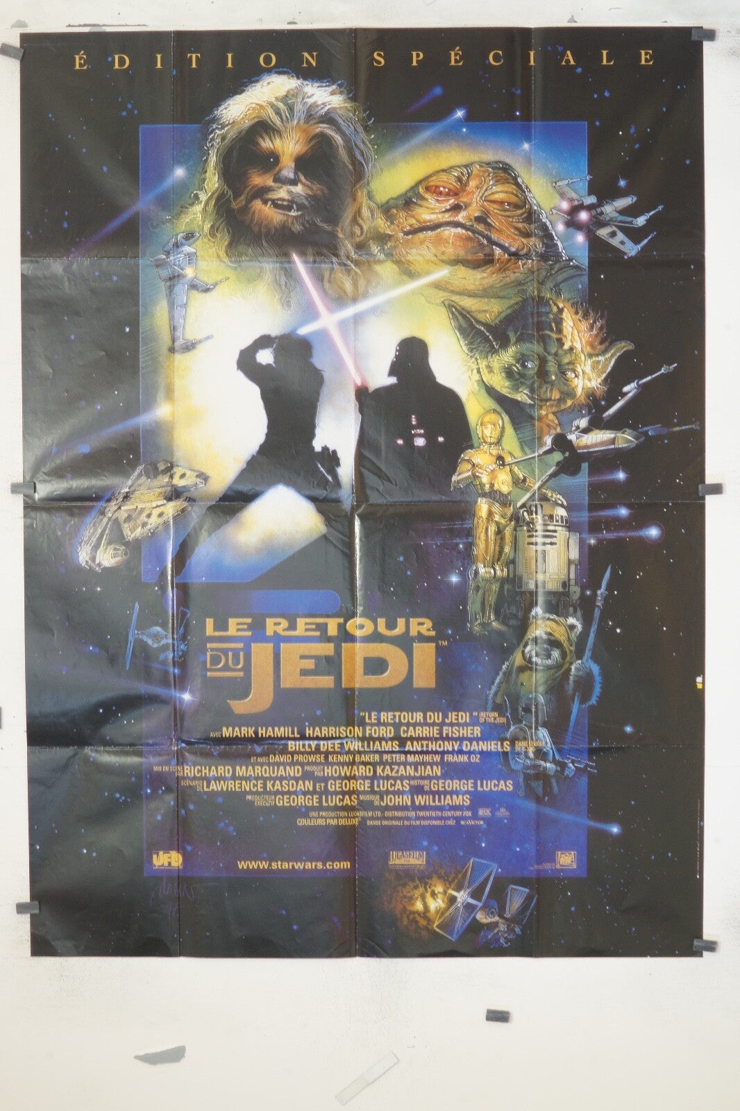 RETOUR DU JEDI (LE) MOVIE POSTER ORIGINAL 120x160, Mark Hamill, Harrison Ford