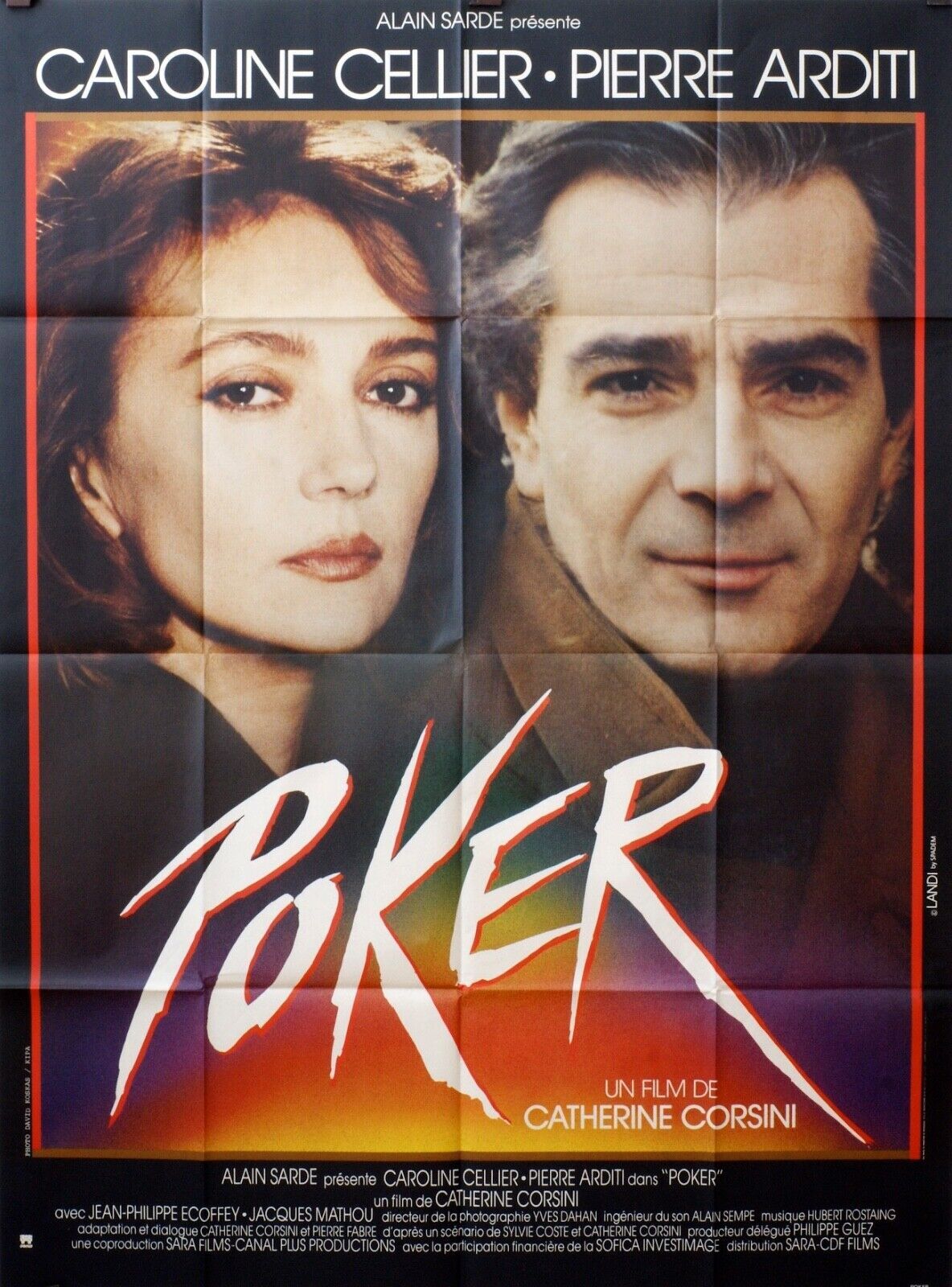 POKER MOVIE POSTER ORIGINAL 120x160 CAROLINE CELLIER