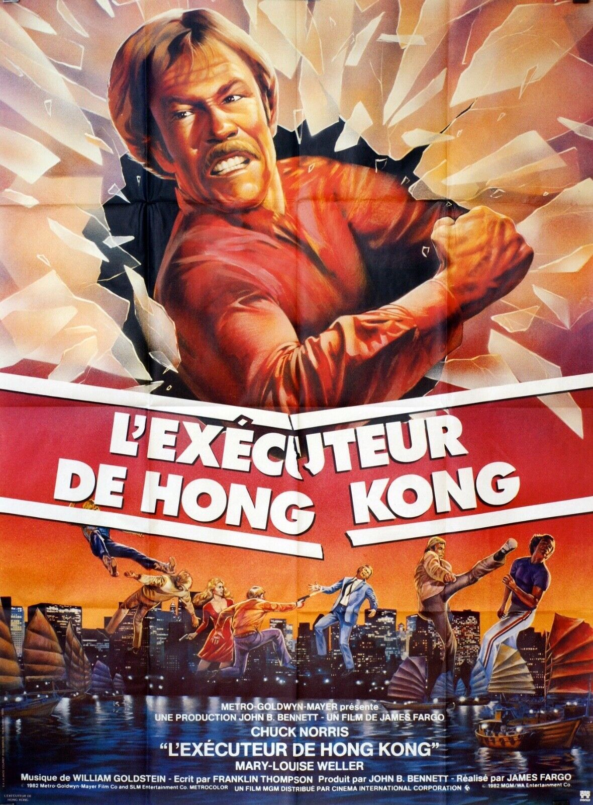 L’ÉXÉCUTEUR DE HONK KONG ORIGINAL MOVIE POSTER 120X160 CHUCK NORRIS