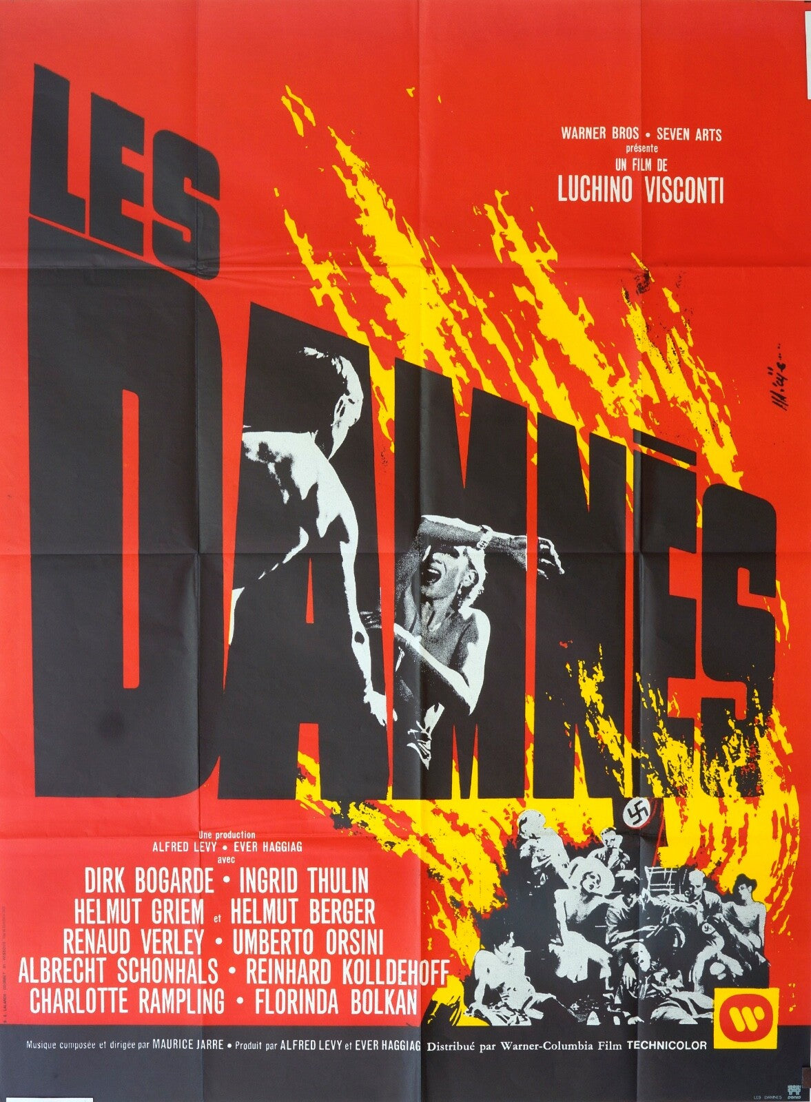 LES DAMNÉS ORIGINAL MOVIE POSTER 120X160 DIRK BOGARDE