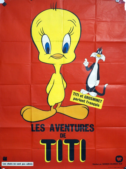 LES AVENTURIERS DE TITI TITI ET GROSMINET POSTER ORIGINAL 120x160