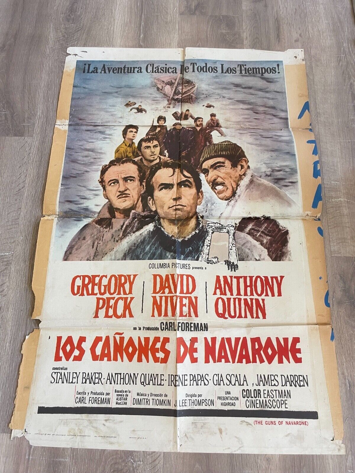 LOS CANONES DE NAVARONE ORIGINAL MOVIE POSTER (70X100) GREGORY PECK