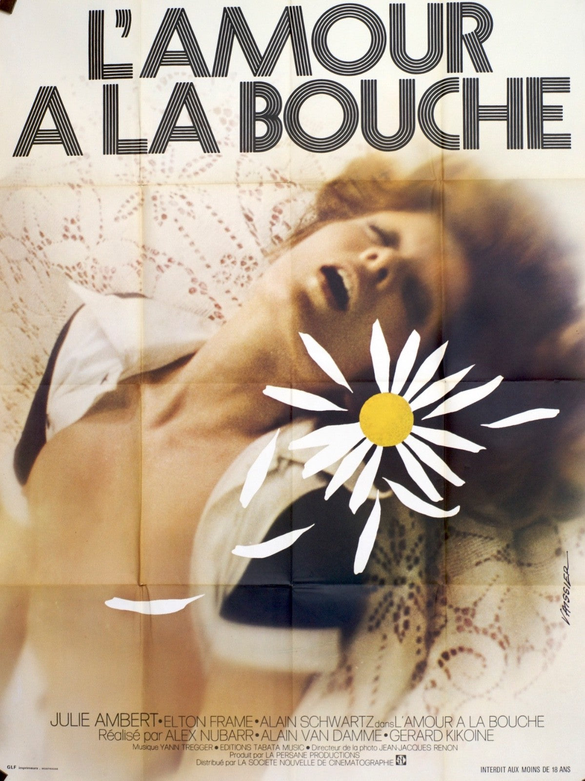 L’AMOUR A LA BOUCHE JULIE AMBERT ORIGINAL POSTER ORIGINAL 120x160