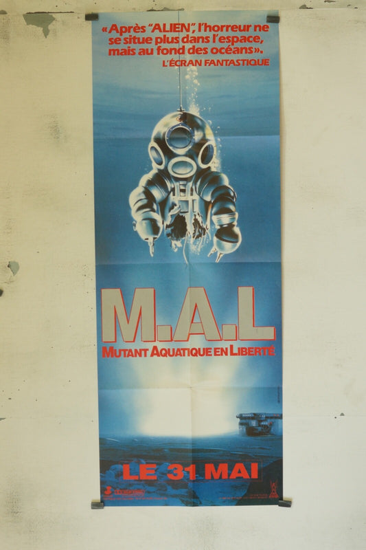 M.A.L (MUTANT AQUATIQUE EN LIBERTÉ), MOVIE POSTER ORIGINAL 60x160
