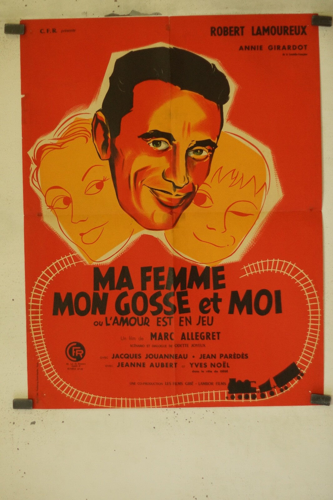 MA FEMME MON GOSSE ET MOI MOVIE POSTER ORIGINAL (60X80) ROBERT LAMOUREUX