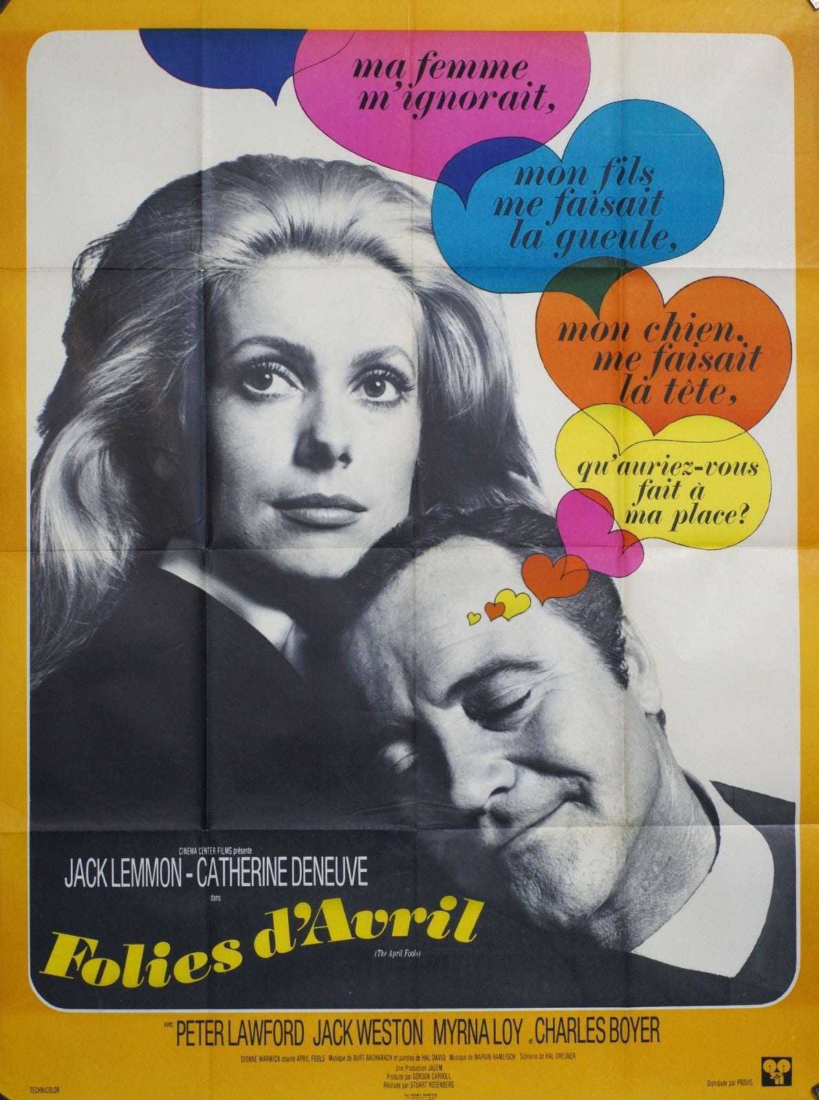 FOLIES D’AVRIL JACK LEMMON POSTER ORIGINAL 120x160