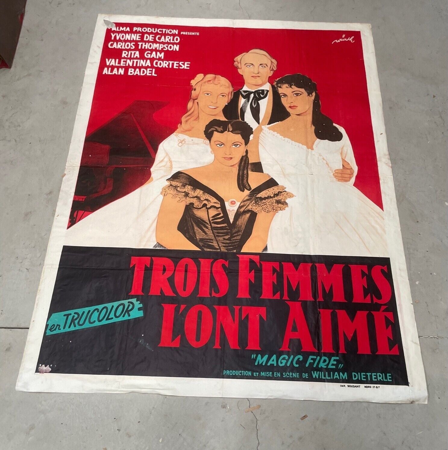 TROIS CAVALIERS POUR FORT YUMA MOVIE POSTER ORIGINAL 60x80 GUILIANO GEMMA