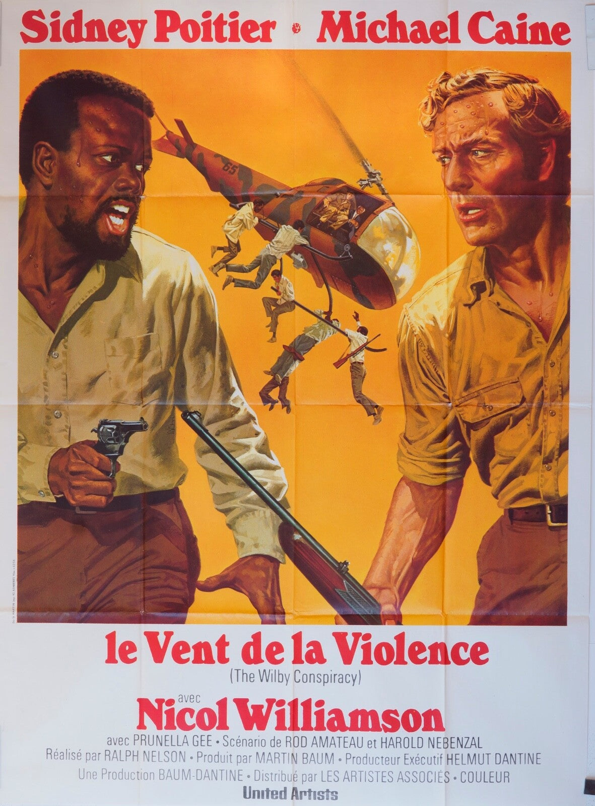 LE VENT DE LA VIOLENCE MOVIE POSTER ORIGINAL 120x160 SIDNEY POITIER