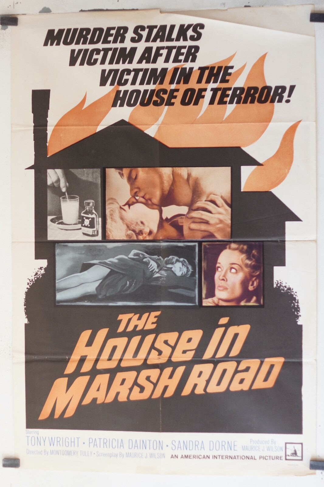 THE HOUSE IN MARSH ROAD (1960) ORIGINAL MOVIE POSTER TONY WRIGHT 70x100
