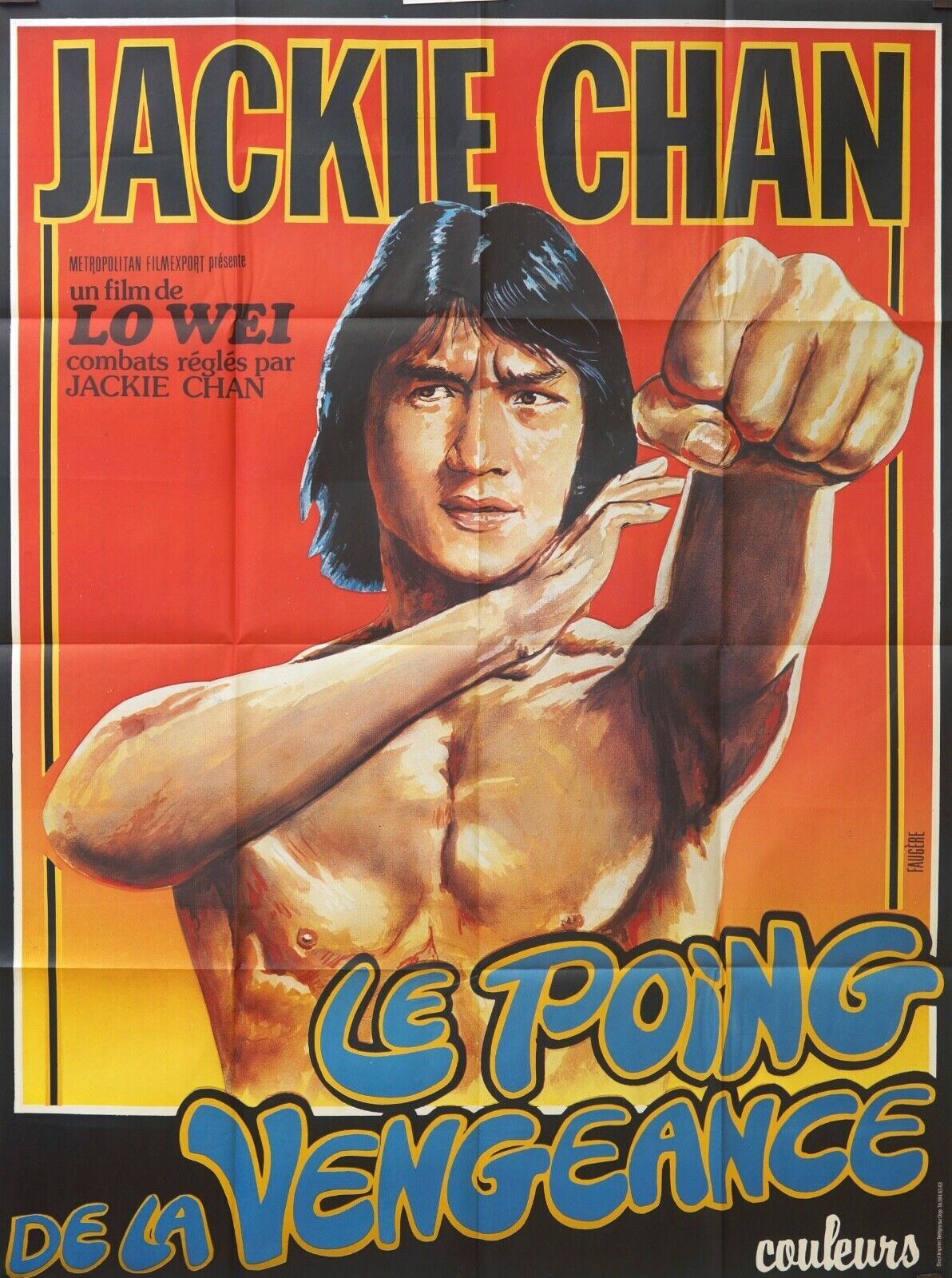 LE POING MAGNIFIQUE DE SHAOLIN, KUNG FU, KARATÉ, MOVIE POSTER ORIGINAL 120x160