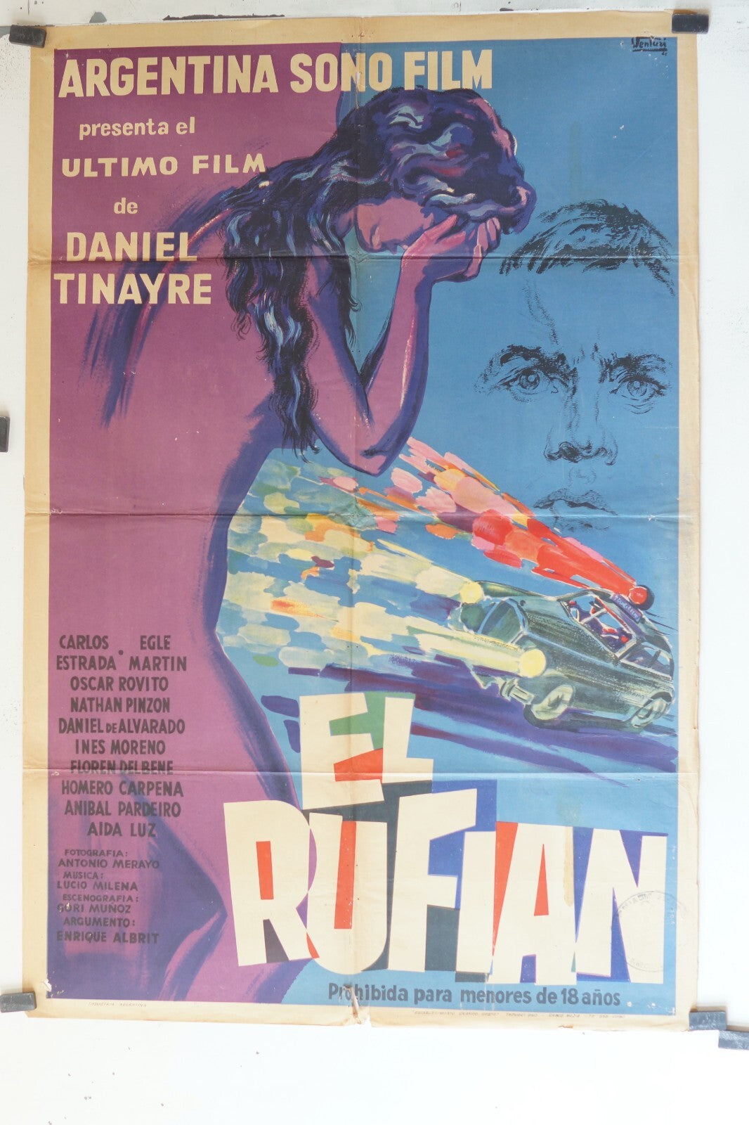 EL RUFIAN (70X100) ORIGINAL MOVIE POSTER CARLOS ESTRADA – EGLE MARTIN