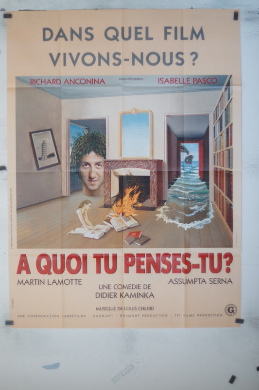 A QUOI TU PENSES-TU ? movie poster ORIGINAL 120x160, Richard Anconina