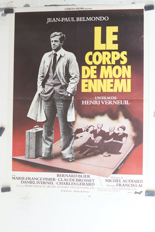 CORPS DE MON ENNEMI (LE) POSTER ORIGINAL (60X80) Jean-Paul Belmondo ,