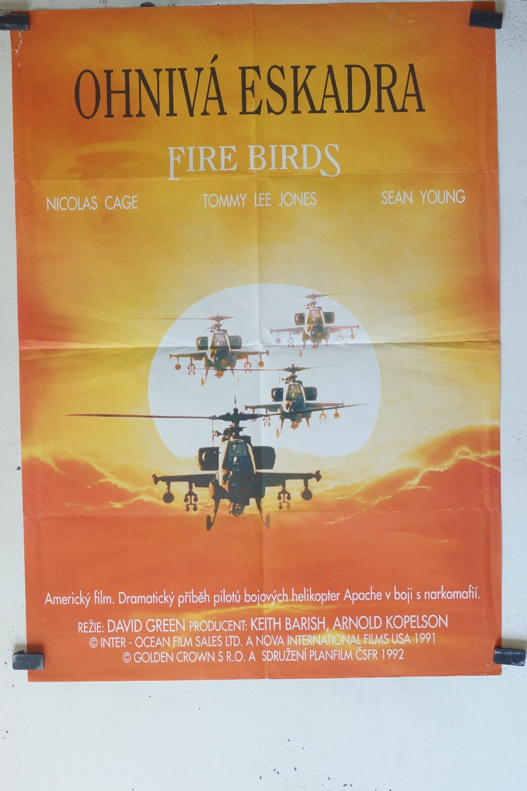 FIRE BIRDS MOVIE POSTER ORIGINAL (60X84) Tommy Lee Jones , Sean Young