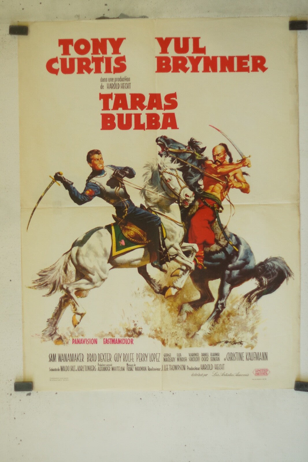 TARAS BULBA MOVIE POSTER ORIGINAL (60X80) SAM WANAMAKER, BRAD DEXTER