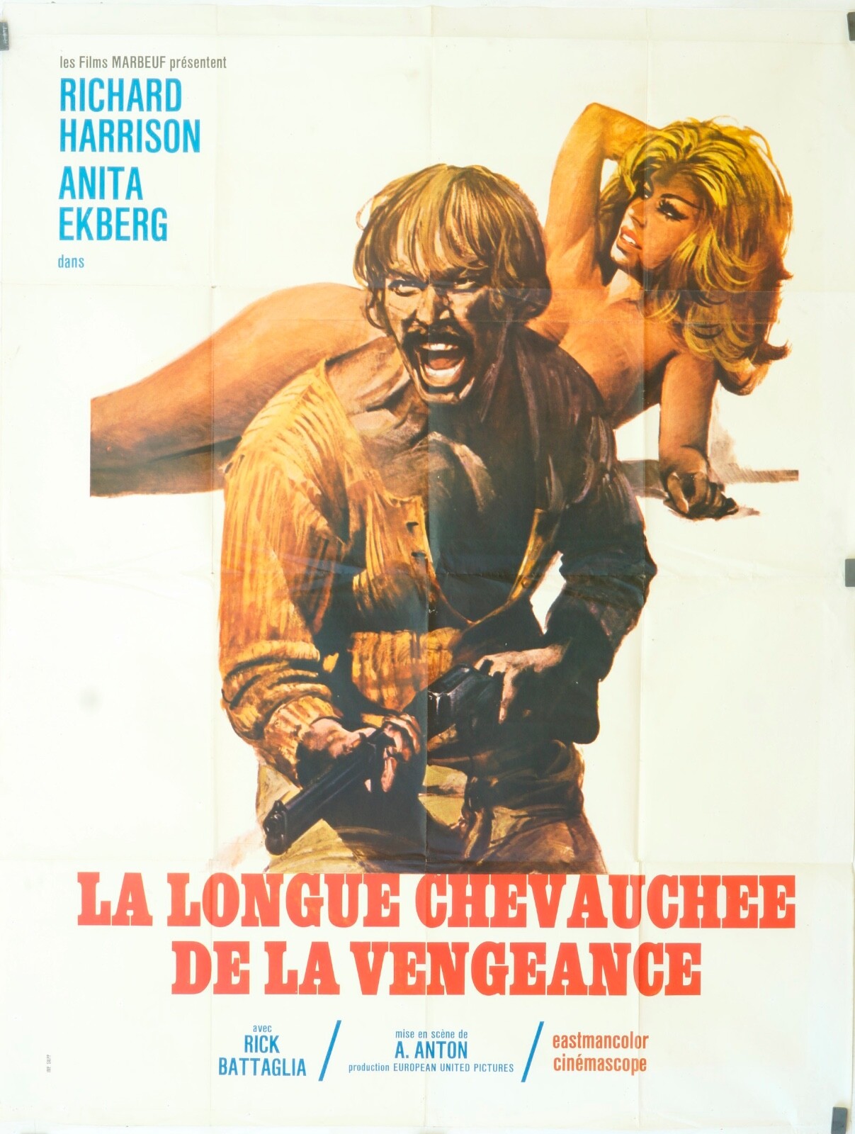 LA LONGUE CHEVAUCHÉE DE LA VENGEANCE POSTER ORIGINAL 120x160 RICHARD HARRISON