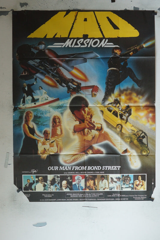 MAD MISSION POSTER ORIGINAL 120x160 JEAN CARMET