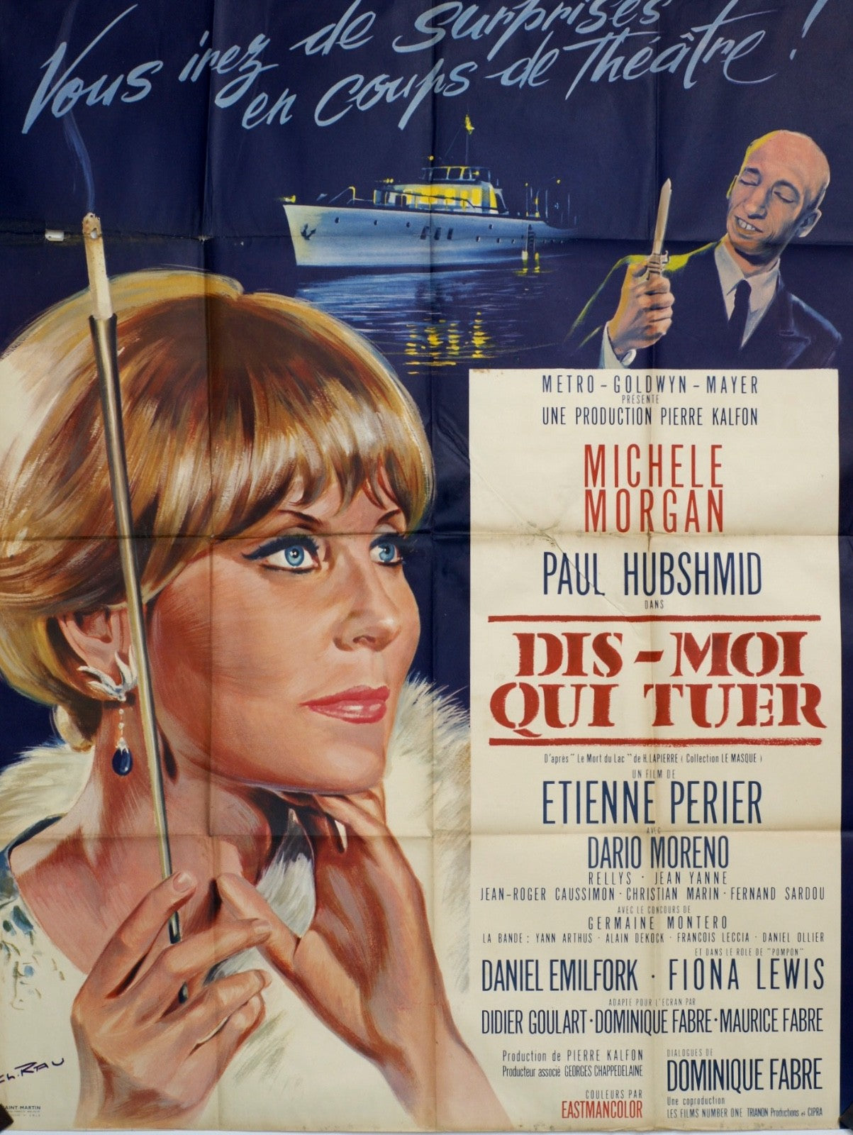 DIS-MOI QUI TUER MICHELE MORGAN MOVIE POSTER ORIGINAL120x160
