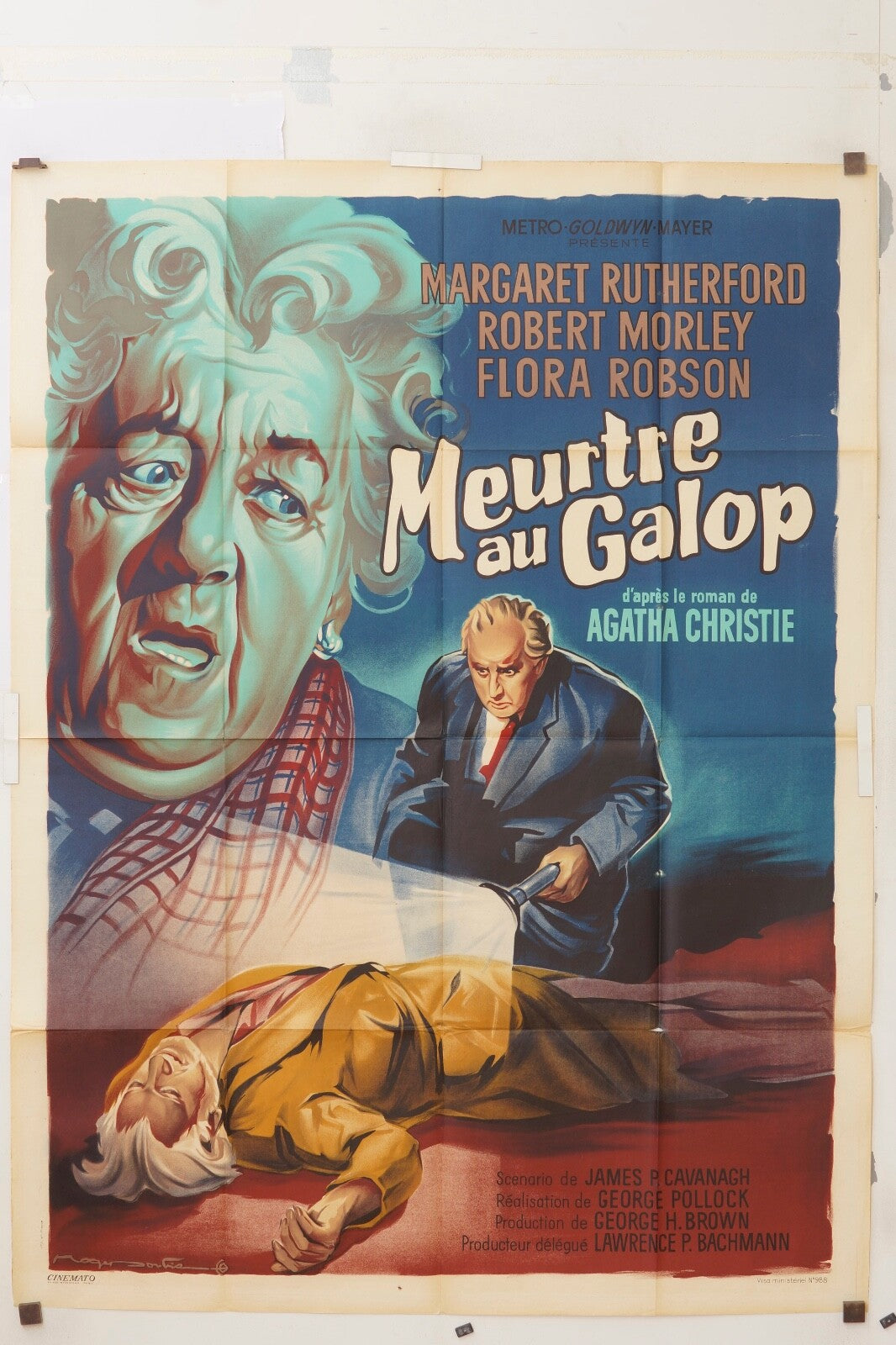 MEURTRE AU GALOP ROBERT MORLEY 120x160 ORIGINAL MOVIE POSTER