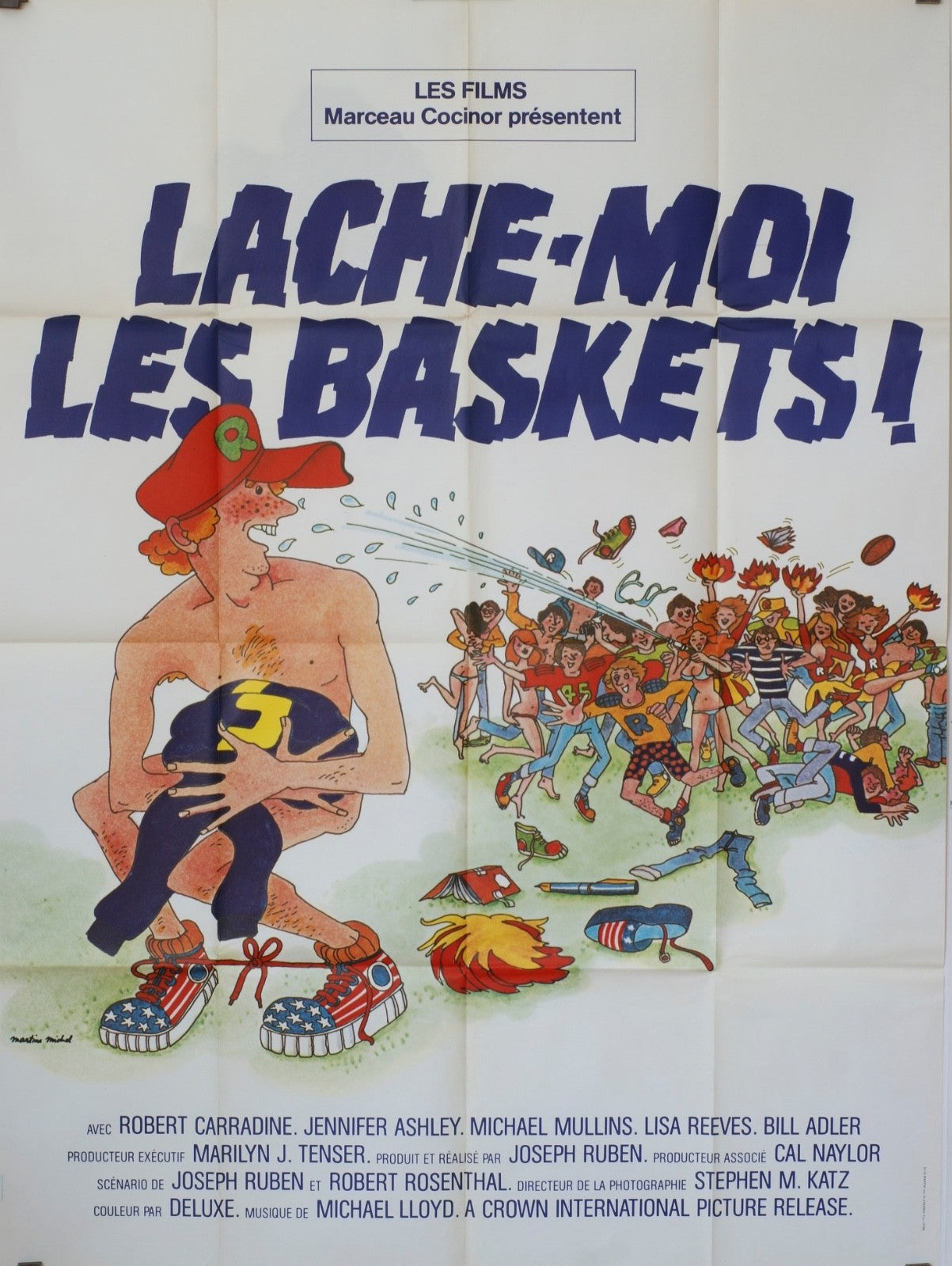 LACHE-MOI LES BASKETS ! ROBERT CARRADINE MOVIE POSTER ORIGINAL 120x160