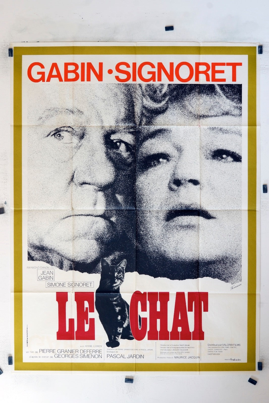 LE CHAT GABIN-SIGNORET POSTER ORIGINAL 120x160