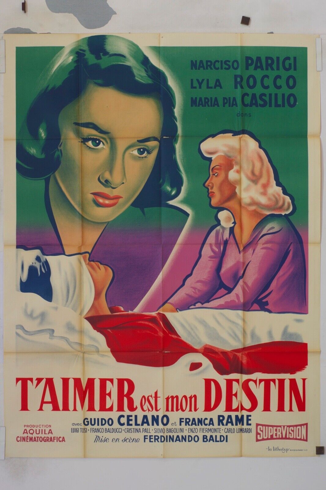 T’AIMER EST MON DESTIN MOVIE POSTER ORIGINAL 120x160 GUIDO CELANO