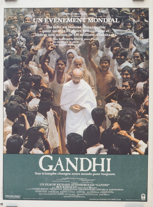 GANDHI Richard Attenborough MOVIE POSTER ORIGINAL 40x60