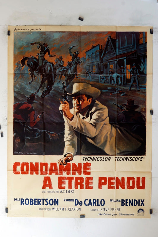 CONDAMNÉ A ETRE PRENDU DALE ROBERTSON POSTER ORIGINAL 120x160