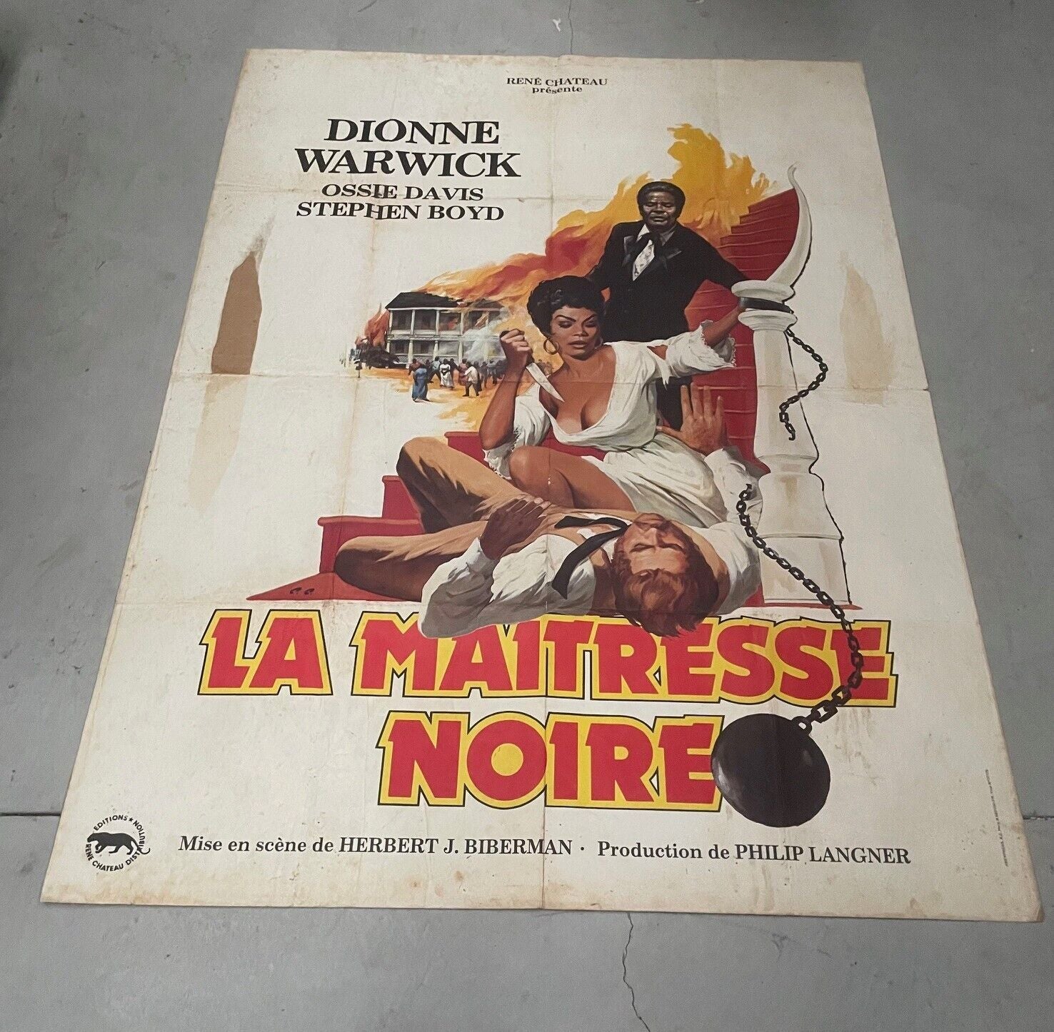 LA MAITRESSE NOIR, MOVIE POSTER ORIGINAL  SUR KRAFT (120X160)