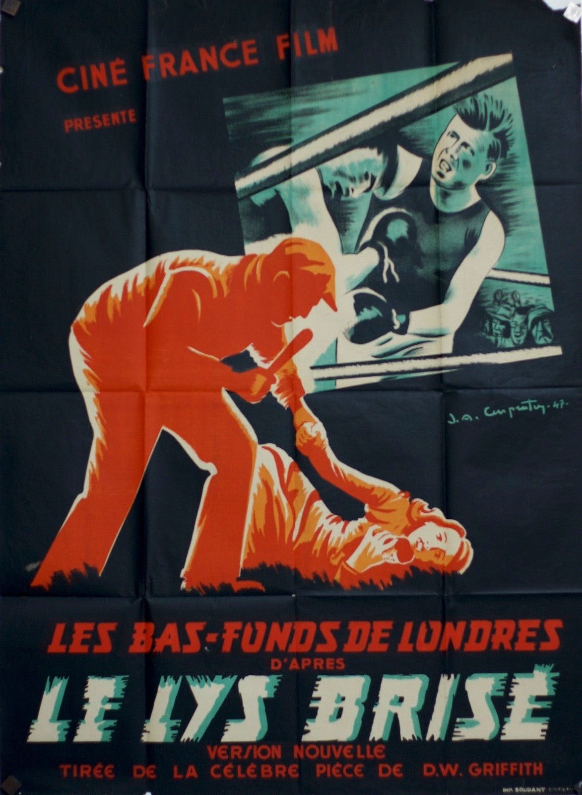 LE LYS BRISÉ MOVIE POSTER ORIGINAL 120x160