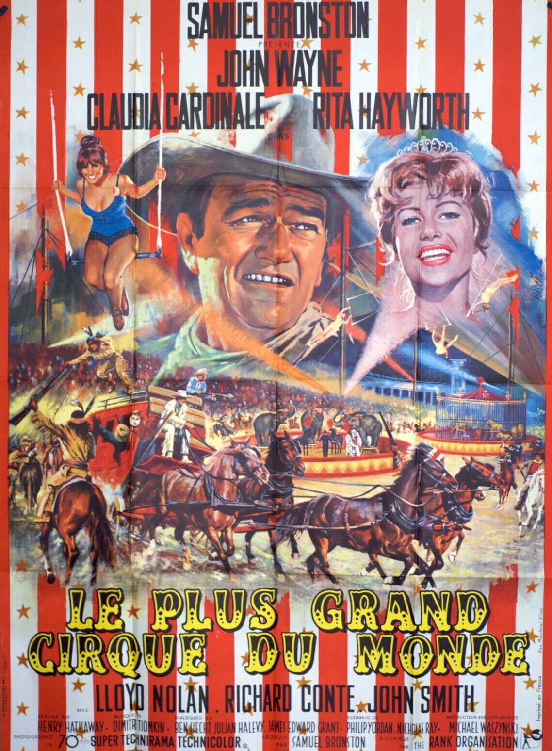 LE PLUS GRAND CIRQUE DU MONDE MOVIE POSTER ORIGINAL 120x160 SAMUEL BRONSTON