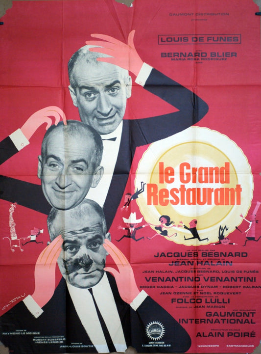 LE GRAND RESTAURANT  LOUIS DE FUNÈS movie poster ORIGINAL 120x160