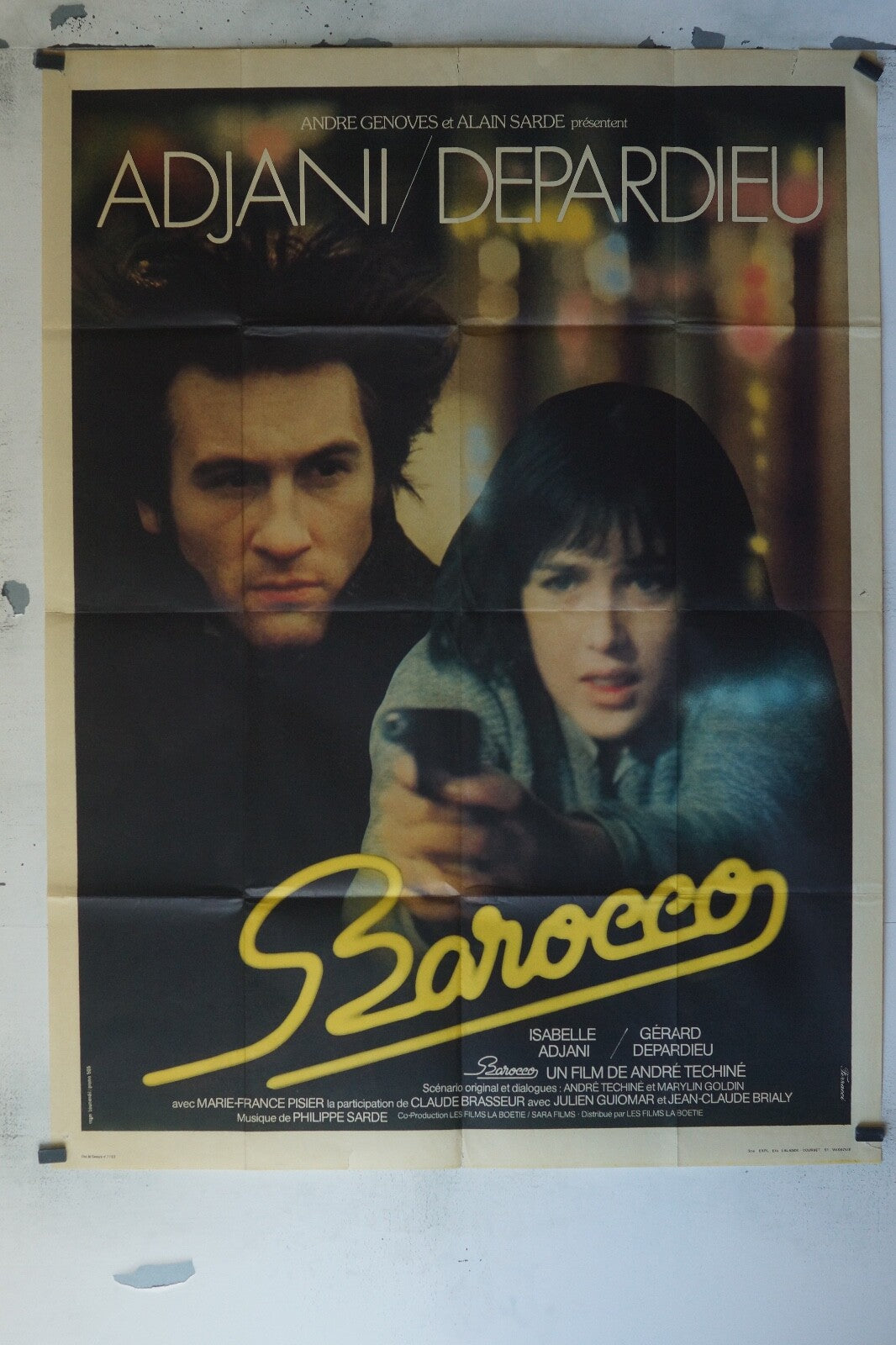 BAROCCO MOVIE POSTER ORIGINAL 120x160 ADJANI / DEPARDIEU