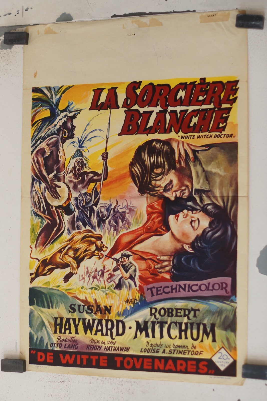 LA SORCIERE BLANCHE ( POSTER ORIGINAL BELGE), 30x55, SUSAN HAYWARD
