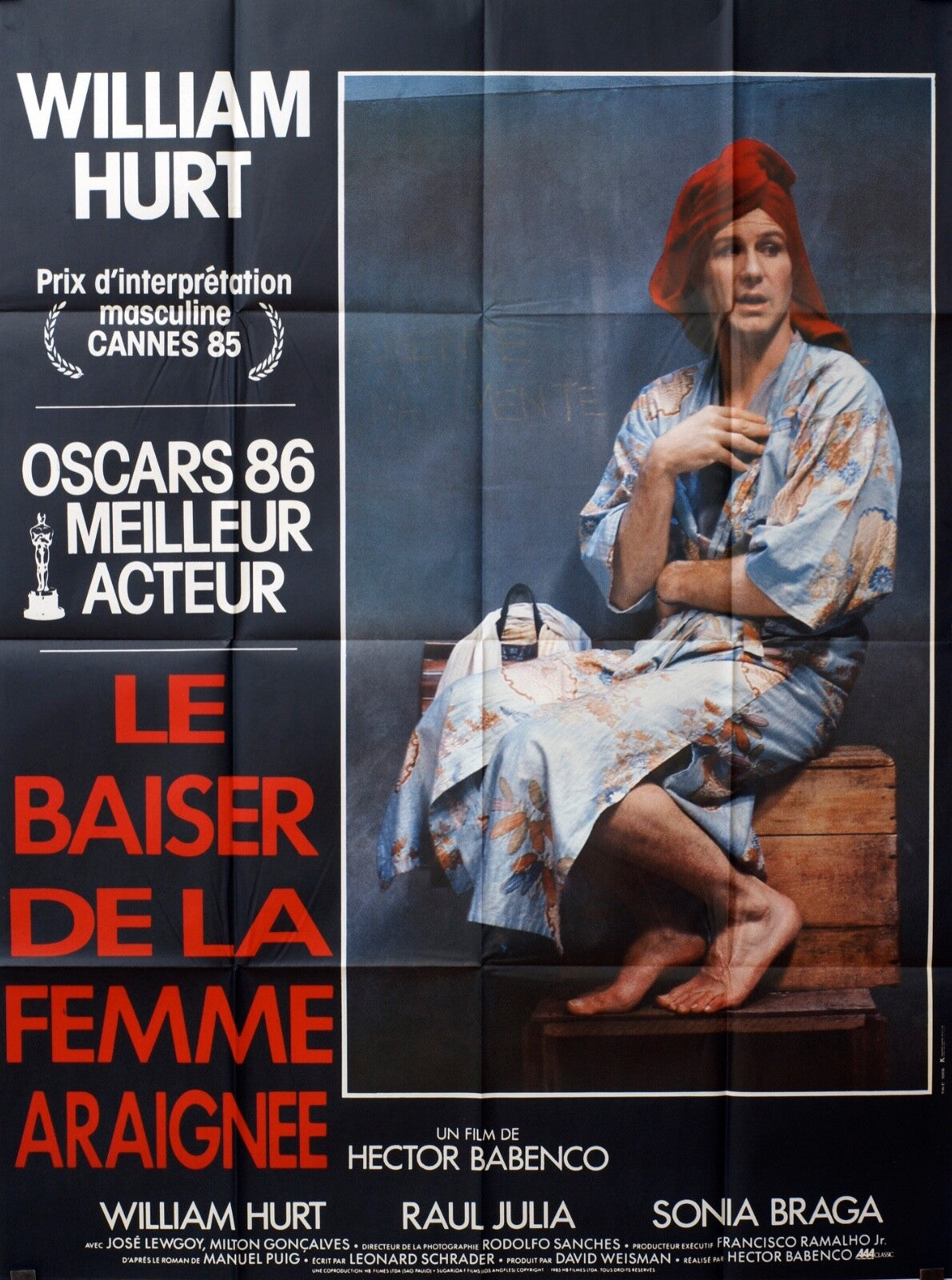 LE BAISER DE LA FEMME ARAIGNÉE MOVIE POSTER ORIGINAL 120x160 WILLIAM HURT