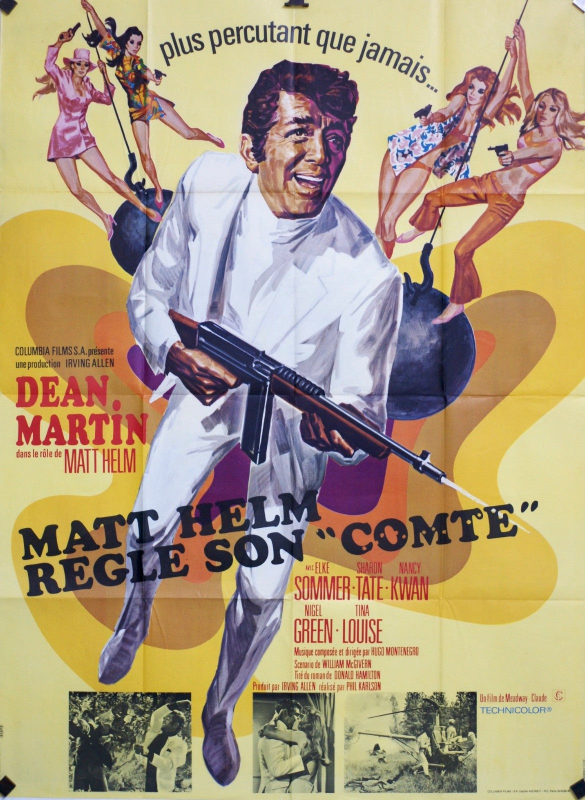 MATT HELM REGLE SON COMTE » DEAN MARTIN MOVIE POSTER ORIGINAL 120x160