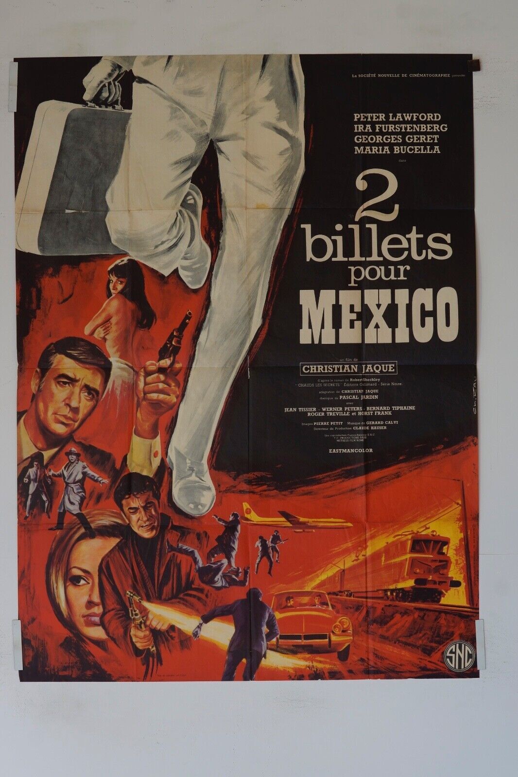 2 BILLETS POUR MEXICO MOVIE POSTER ORIGINAL (120X160) CHRISTIAN JAQUE