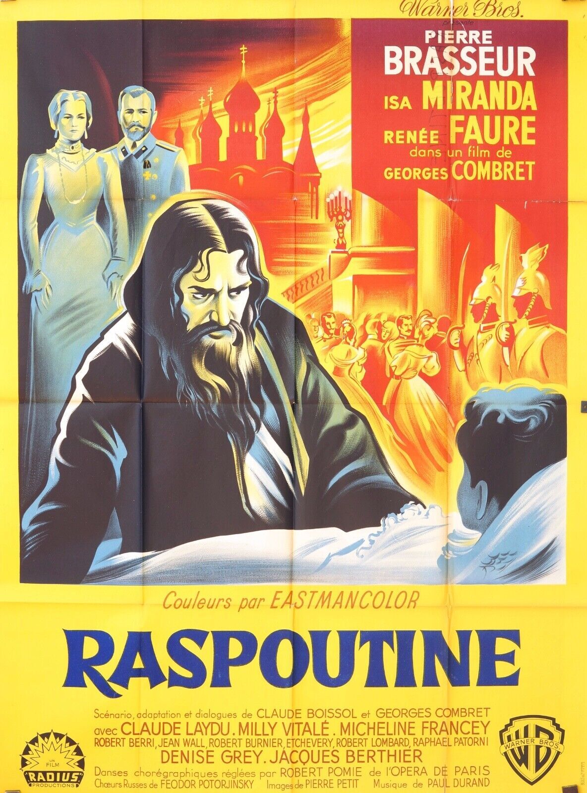 RASPOUTINE MOVIE POSTER ORIGINAL 120x160 PIERRE BRASSEUR