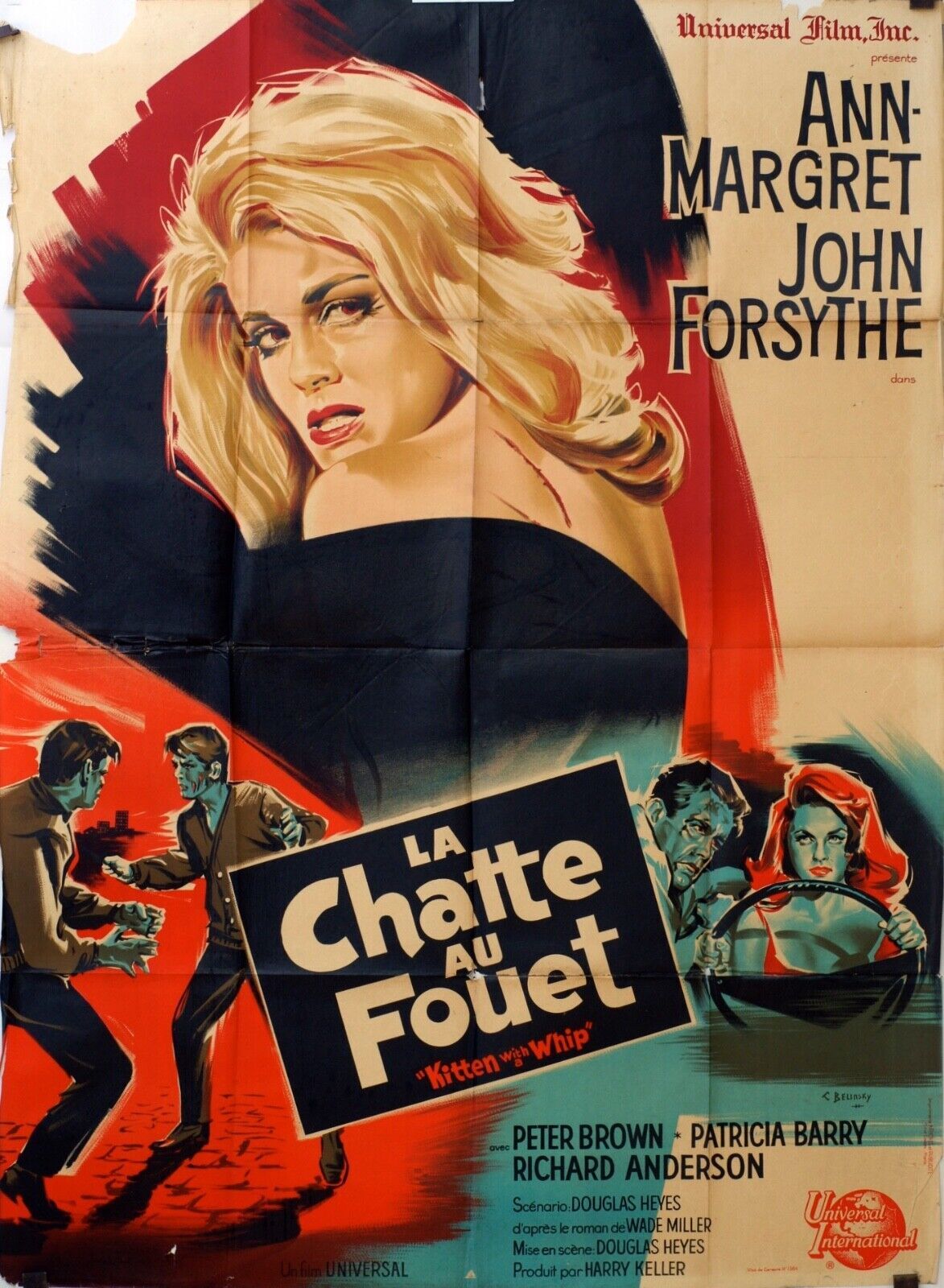 LA CHATTE AU FOUET POSTER ORIGINAL 120x160 GASTON SANTOS