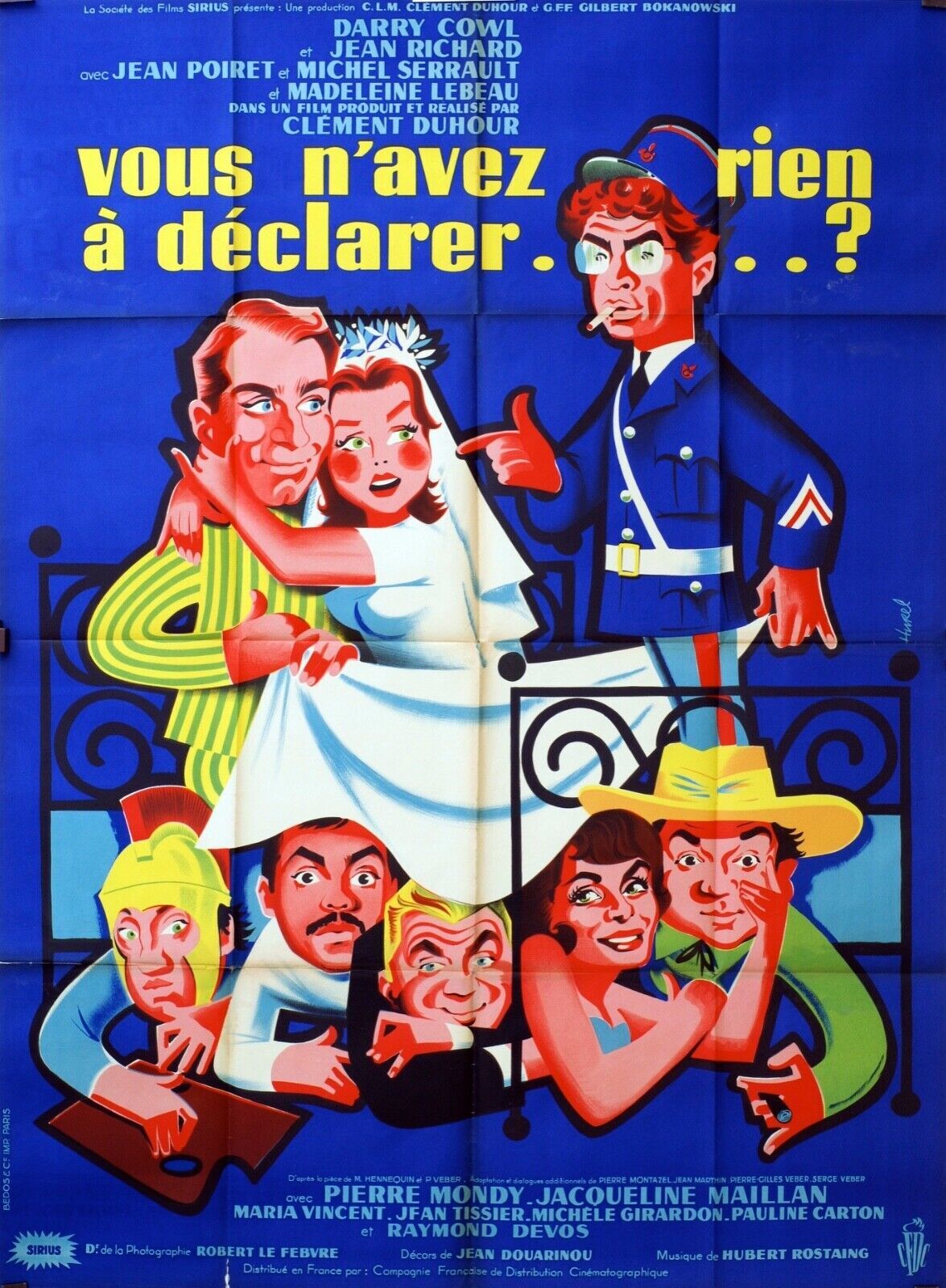 VOUS N’AVEZ RIEN À DÉCLARER… ? POSTER ORIGINAL 120x160 DARRY COWL