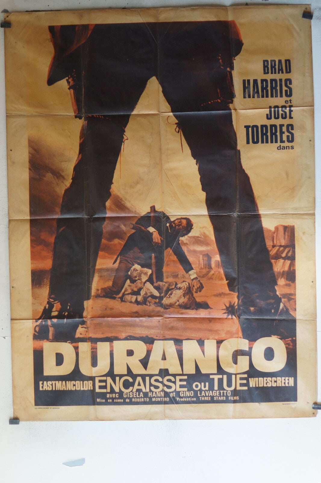 DURANGO ENCAISSE OU TUE MOVIE POSTER ORIGINAL 120x160 Brad Harris , Jose Torres