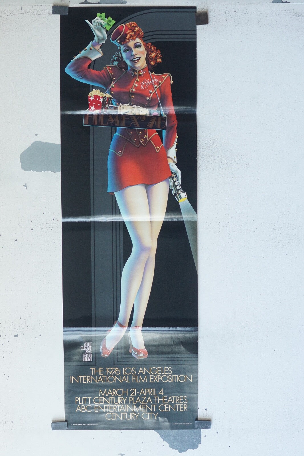 THE 1976 LOS ANGELES INTERNATIONAL FILM EXPOSITION ORIGINAL MOVIE POSTER 33x100