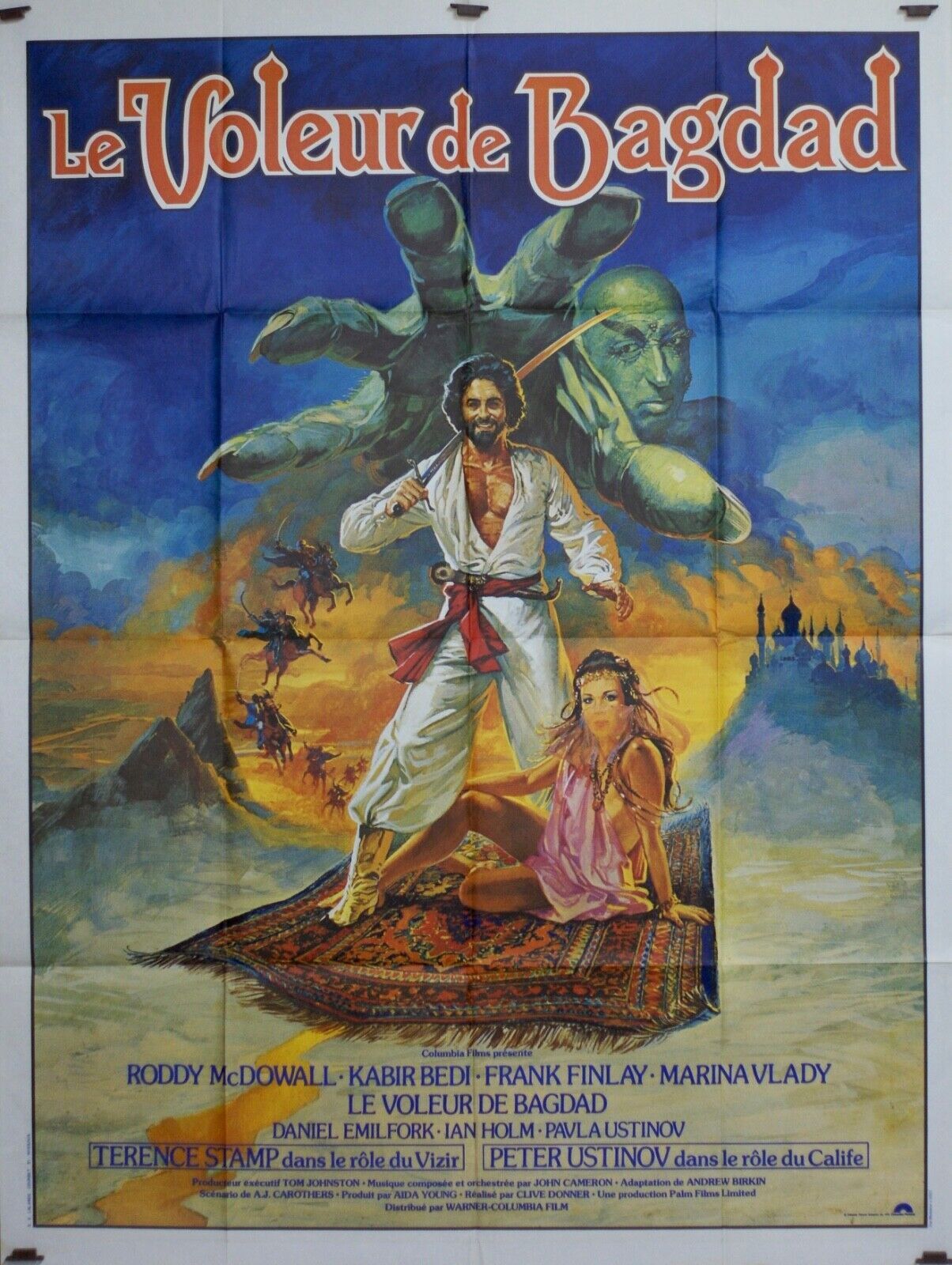 LE VOLEUR DE BAGADAD MOVIE POSTER ORIGINAL 120x160 RODDY MC DOWALL