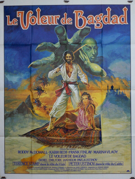 LE VOLEUR DE BAGADAD MOVIE POSTER ORIGINAL 120x160 RODDY MC DOWALL