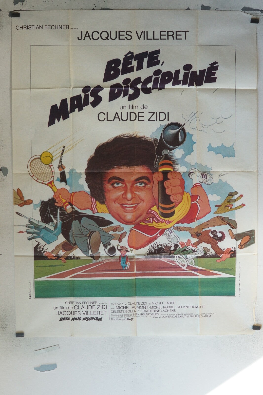 BÊTE MAIS DISCIPLINÉ MOVIE POSTER ORIGINAL 120x160 JACQUES VILLERET