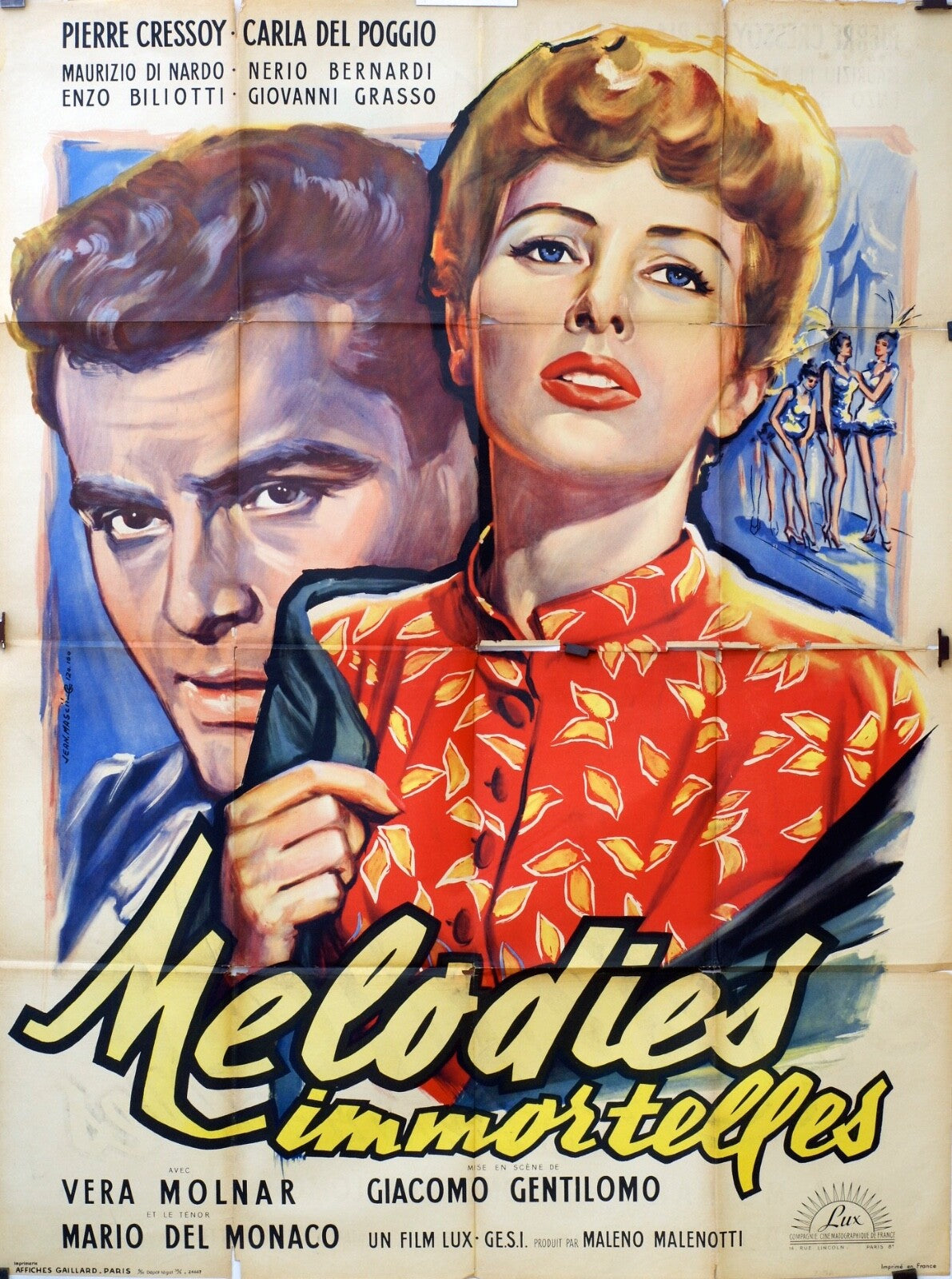 MÉLODIES IMMORTELLES ORIGINAL MOVIE POSTER 120x160 ARTURO
