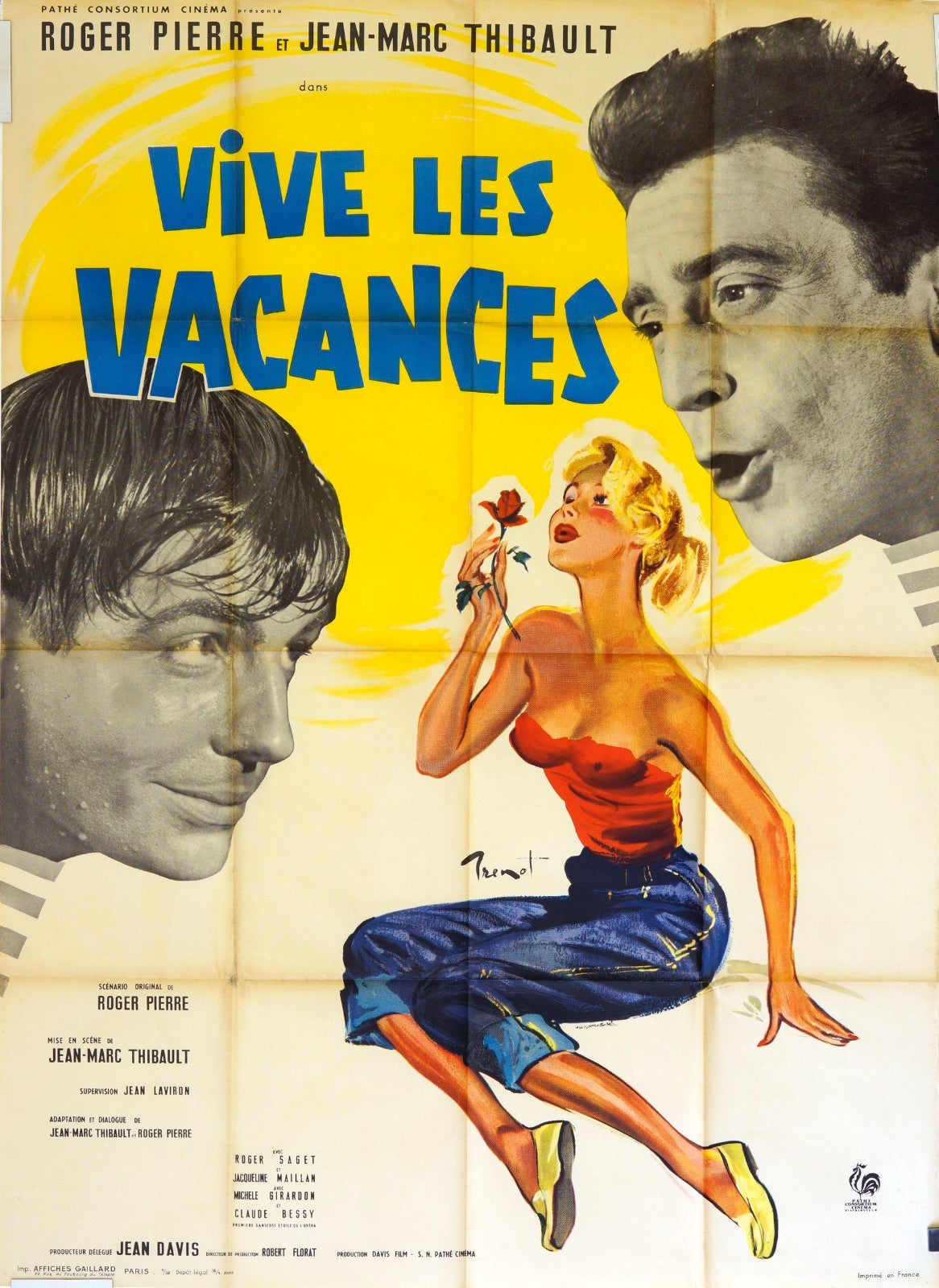 VIVE LES VACANCES  ROGER PIERRE MOVIE POSTER ORIGINAL 120x160