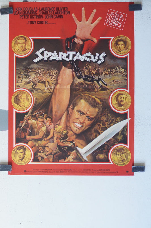 SPARTACUS ORIGINAL MOVIE POSTER 40x54 Kirk Douglas , Laurence Olivier