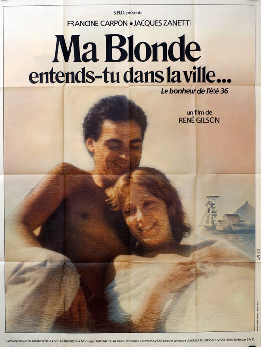 MA BLONDE ENTENDS-TU DANS LA VILLE Movie poster ORIGINAL(120x160)FRANCINE CARPON